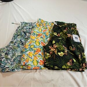 Havana Jim Tropical Print Swim Trunks Bundle